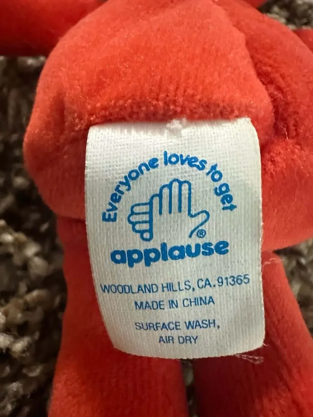 Vintage 1997 Sesame Street Elmo Bean Bag Plush Toy Applause 32549